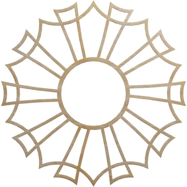 Ekena Millwork Augustus Wood Fretwork Pierced Ceiling Medallion, Hickory, 36"OD x 12 5/8"ID x 3/8"T CMWP36X36X0375AUHI - main